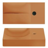 Clou Vale Fontein Met Kraangat Rechts Mat Italiaans Zand Keramiek 38 cm Clou - thumbnail