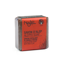 Najel Aleppo Aleppo zeep scrub rode klei 100 Gram - thumbnail