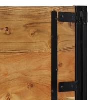 Hoofdeinde 100 cm massief hout acaciahout en ijzer - thumbnail