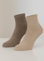 Boru Bamboo 2-pak quarter sokken - Bamboe enkelsokken voor dames en heren - 40 - Beige - 40 - 40 - 40 - 40 - 40 - 40 - 40 - 40 - 40 - 40 - thumbnail