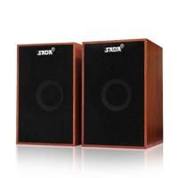 SADA USB mini houten Super Bass Wired speakers voor laptop/Desktop/Smart Phone met 3 5 mm AUX - thumbnail