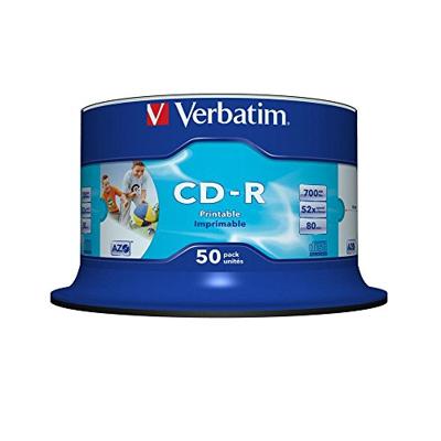 CD-R Verbatim AZO Wide Inkjet Printable 50 Stuks (50 Stuks)