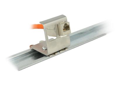 Delock Keystone metalen houder 2 poorten voor DIN-rail
