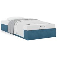 Bedframe zonder matras 120x190 cm fluweel donkerblauw - thumbnail
