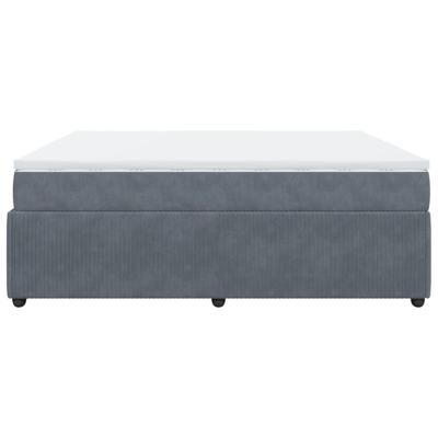 Boxspring met matras fluweel donkergrijs 180x200 cm