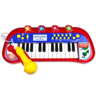 Bontempi keyboard junior 20 cm rood/blauw 4 delig Bontempi keyboard junior 20 cm rood/blauw 4 delig