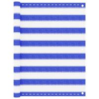 VidaXL Balkonscherm 90x500 cm hdpe blauw en wit - thumbnail