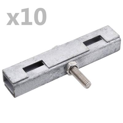 VidaXL U-matverbinding 10 sets zilverkleurig VidaXL U-matverbinding 10 sets zilverkleurig