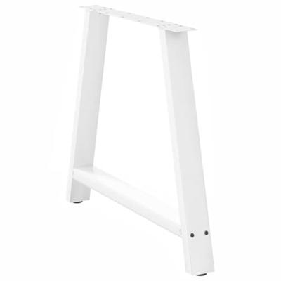 Eettafelpoten 2 st A-vormig 100x(72-73) cm staal wit