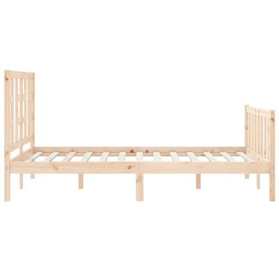 Bedframe met hoofdbord massief hout