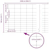 Weidehekwerk Zilver 25 x 1,4 m Gegalvaniseerd staal - thumbnail