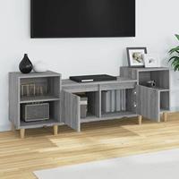 Tv-meubel 160x35x55 cm bewerkt hout grijs sonoma eikenkleurig - thumbnail