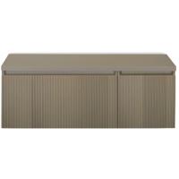 Frozen 3D Badmeubelset 120 cm - Greeplijst in Kleur - Wastafel Onderkast met Bovenblad Olive - thumbnail