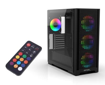 INCA EMG-17XB Midi-tower PC-behuizing Zwart