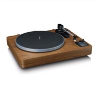 Volautomatische platenspeler met Bluetooth® transmissie en voorversterker Metalen platenspeler en toonarm Hout - thumbnail
