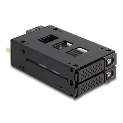 DeLOCK Slim Bay Mobile Rack for 2 x 2.5" U.2 NVMe SSD with 5.25" frame wisselframe
