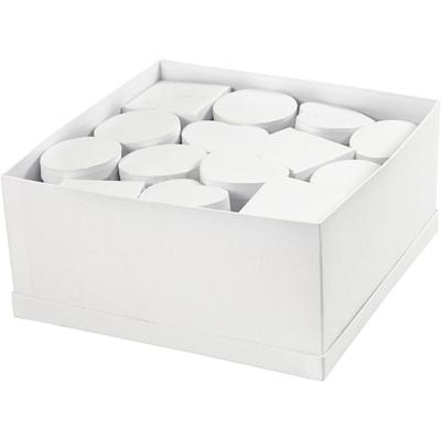 Creativ Company Dozen in displaybox, h: 5 cm, d 10-12 cm, wit, 27 stuk/ 1 doos