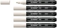Acrylmarker STABILO Free Acrylic T300 wit | 5 stuks - thumbnail