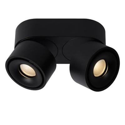 Lucide YUMIKO - Plafondspot - LED Dimb. - 2x10W 2700K - Zwart