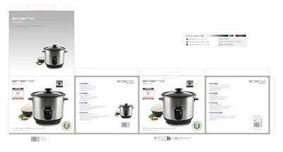 EMERIO RCE-110118 Rijstkoker RVS, Zwart - thumbnail