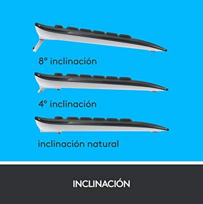 Toetsenbord en draadloze muis Logitech 920-008680 Zwart Zwart/Wit Spaans Qwerty Spaans QWERTY