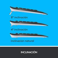 Toetsenbord en draadloze muis Logitech 920-008680 Zwart Zwart/Wit Spaans Qwerty Spaans QWERTY - thumbnail