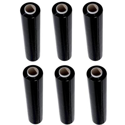 Basic Handwikkelfolie 50cm x 300m 20mu zwart 6 rollen