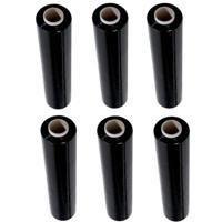 Basic Handwikkelfolie 50cm x 300m 20mu zwart 6 rollen - thumbnail