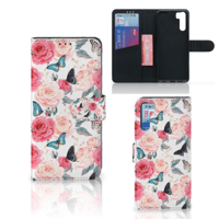 OPPO A91 | Reno3 Hoesje Butterfly Roses - thumbnail