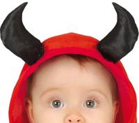 Duivel Jumpsuit Rood Baby Met Strik - thumbnail