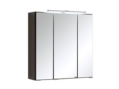 HELD Badkamer spiegelkast Bologna 3D (LED opbouwlamp, Donkergrijs, Breite: 60 cm)