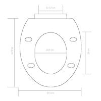 VidaXL Toiletbril soft-close met quick-release ontwerp zwart - thumbnail