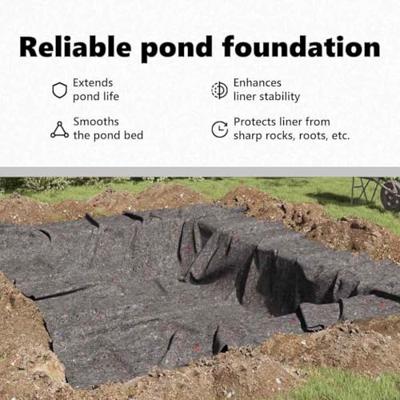 VidaXL Vijver vlies grijs 1 x 50 m polyester en katoen