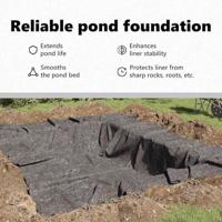 VidaXL Vijver vlies grijs 1 x 50 m polyester en katoen - thumbnail