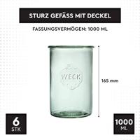 Weck Stort glas (1050ml) 1L 6 stuks - thumbnail