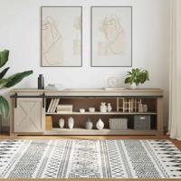 VidaXL Ophangset voor schuifdeur 213 cm koolstofstaal - thumbnail