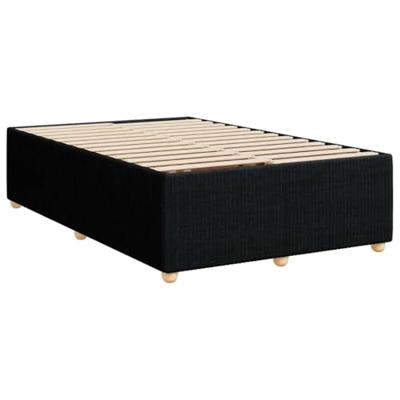 Boxspring met matras stof zwart 120x190 cm