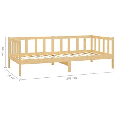 Slaapbank massief grenenhout 90x200 cm