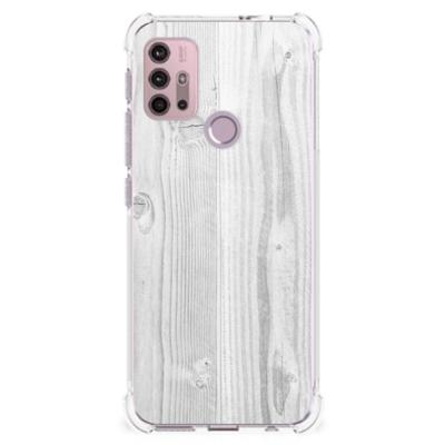 Motorola Moto G30 | G20 | G10 Stevig Telefoonhoesje White Wood Motorola Moto G30 | G20 | G10 Stevig Telefoonhoesje White Wood