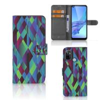 OPPO A53 | OPPO A53s | Book Case | Abstract Green Blue - thumbnail