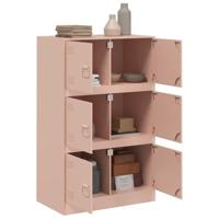 Dressoir 67x39x107 cm staal roze - thumbnail