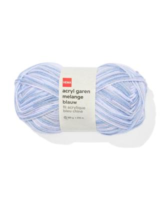 HEMA Acryl garen blauw melange 100gram 250meter