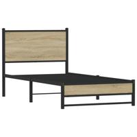 Bedframe zonder matras metaal sonoma eikenkleurig 107x203 cm - thumbnail