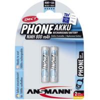 Ansmann DECT maxE HR03 Oplaadbare AAA batterij (potlood) NiMH 800 mAh 1.2 V 2 stuk(s) - thumbnail