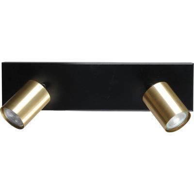 Masterlight Plafondlamp zwartBounce met 2 gouden spots - 5491-05-02-40-2