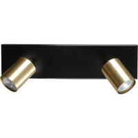Masterlight Plafondlamp zwartBounce met 2 gouden spots - 5491-05-02-40-2 - thumbnail