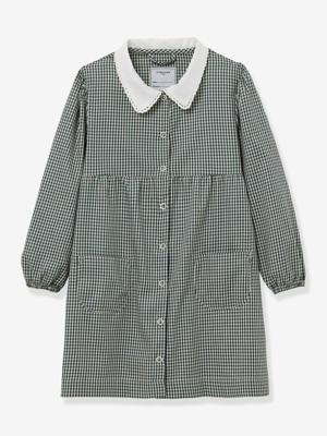 Meisjesschort met ruitjes CYRILLUS groen, geruit