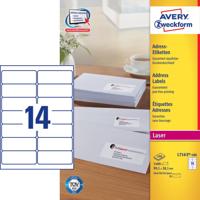 Etiket avery l7163 99.1x38.1mm wit 1400st - thumbnail