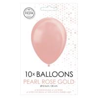 Globos Ballonnen pearl rose goud 30cm, 10st. - thumbnail