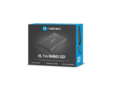 Natec RHINO GO USB 3.0-behuizing voor 2,5'' SATA HDD/SSD, zwart Aluminium - thumbnail